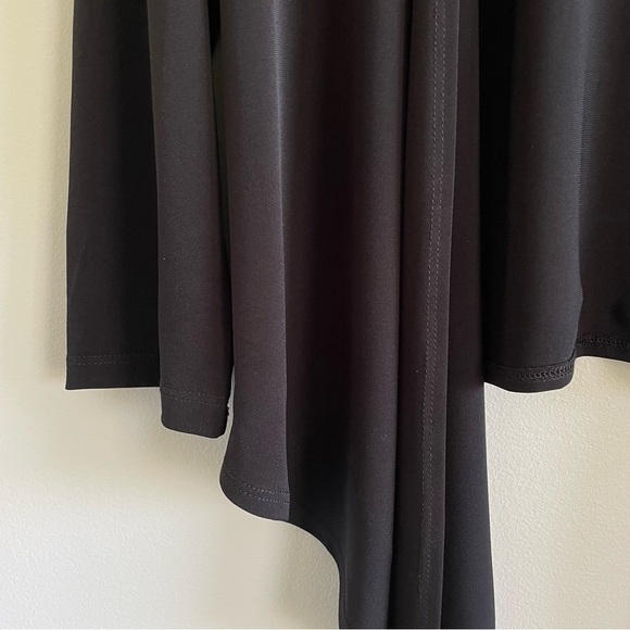 Clara Sunwoo Modern Tie Front Cardigan Black Size XL - Picture 5 of 14